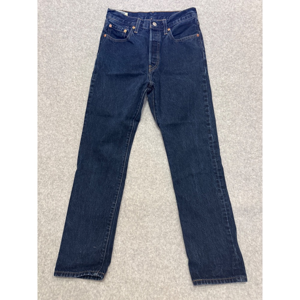 Levi's 501 Original Fit Button Fly Dark Wash Jeans Women's W27 L30 Premium